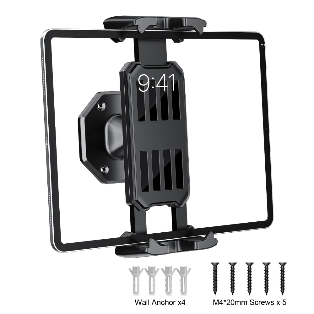 Essential Tablet Accessories - 벽걸이형 휴대폰/태블릿 거치대, 조절 가능한 클램프,