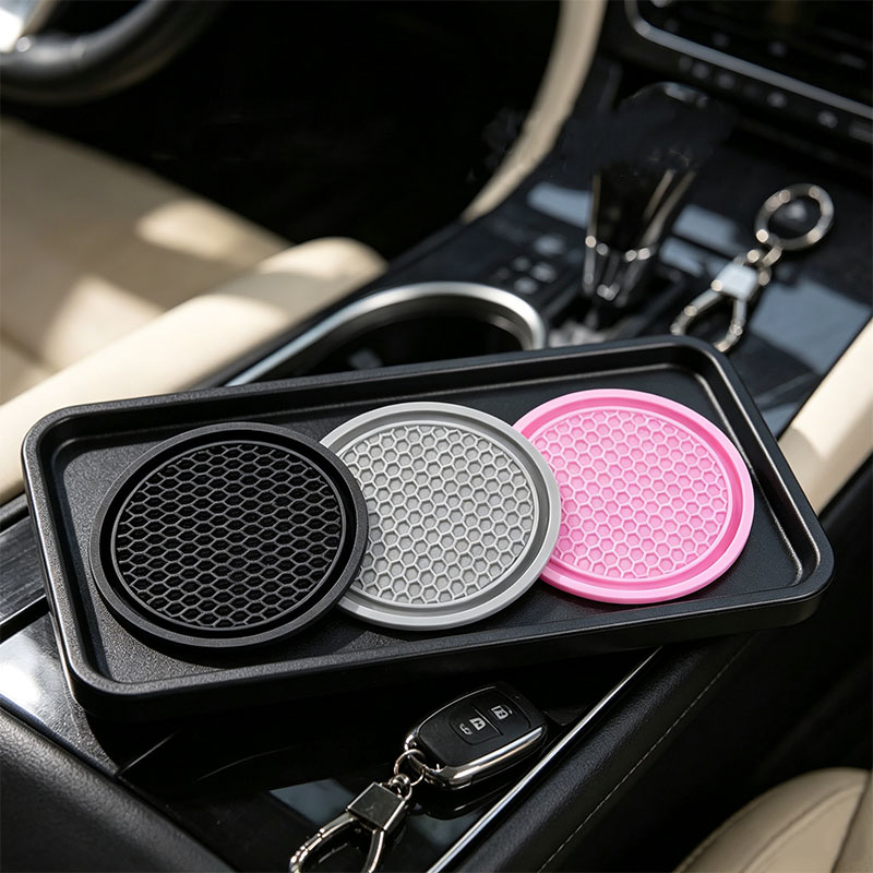 Tablet Accessories For Car - 2/4개입 차량용 컵홀더 미끄럼 방지 블랙