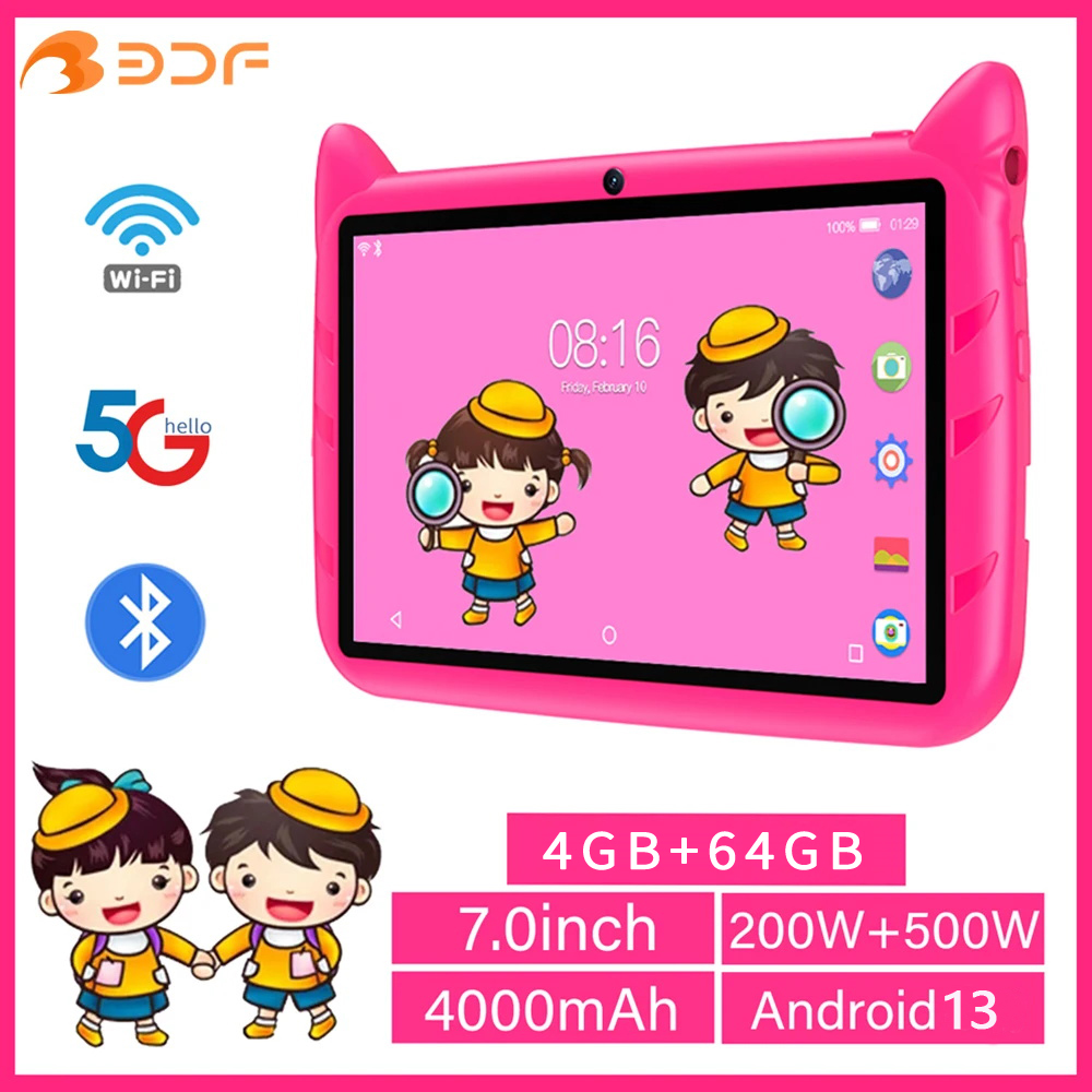 Kids Tablet With Accessories - BDF 어린이 태블릿, 안드로이드 13, 4GB