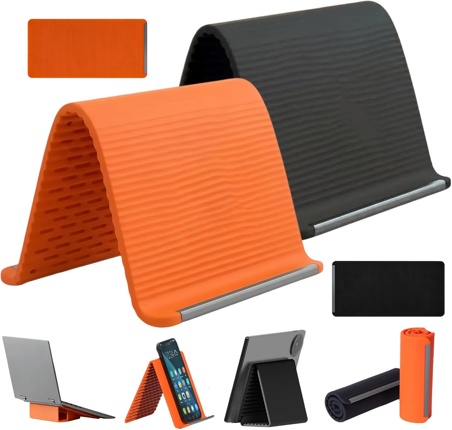 Essential Tablet Accessories - 창의적인 접이식 변형 스탠드, 휴대용 실리콘
