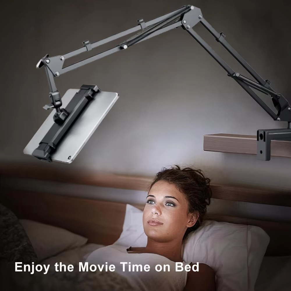 90cm 금속 암이 있는 침대용 태블릿 홀더 360 ° - Cheap Tablet Accessories 리뷰 및 가격