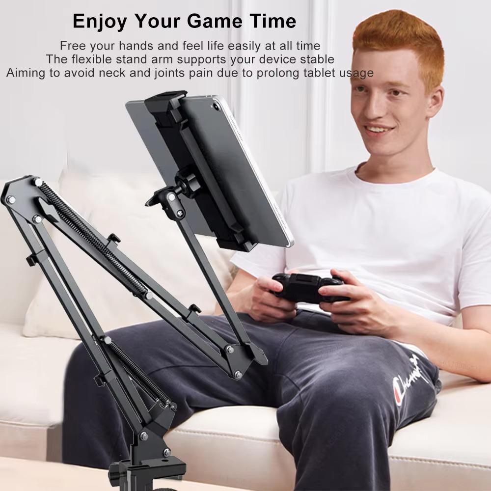 90cm 금속 암이 있는 침대용 태블릿 홀더 360 ° - Cheap Tablet Accessories 리뷰 및 가격
