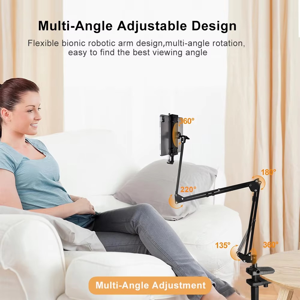 90cm 금속 암이 있는 침대용 태블릿 홀더 360 ° - Cheap Tablet Accessories 리뷰 및 가격