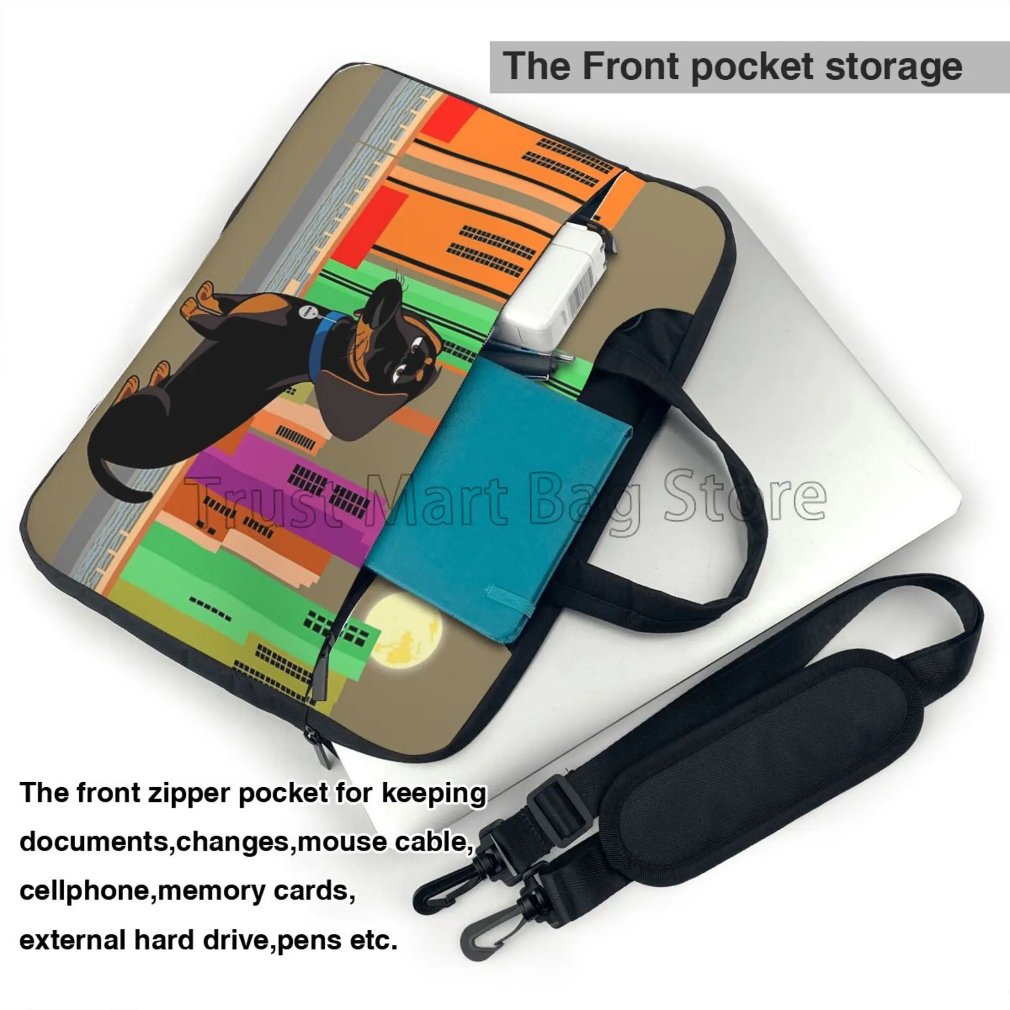 귀여운 닥스훈트 프린트 노트북 운반 가방 케이스 노트북 - Tablet Accessories Bag 리뷰 및 가격