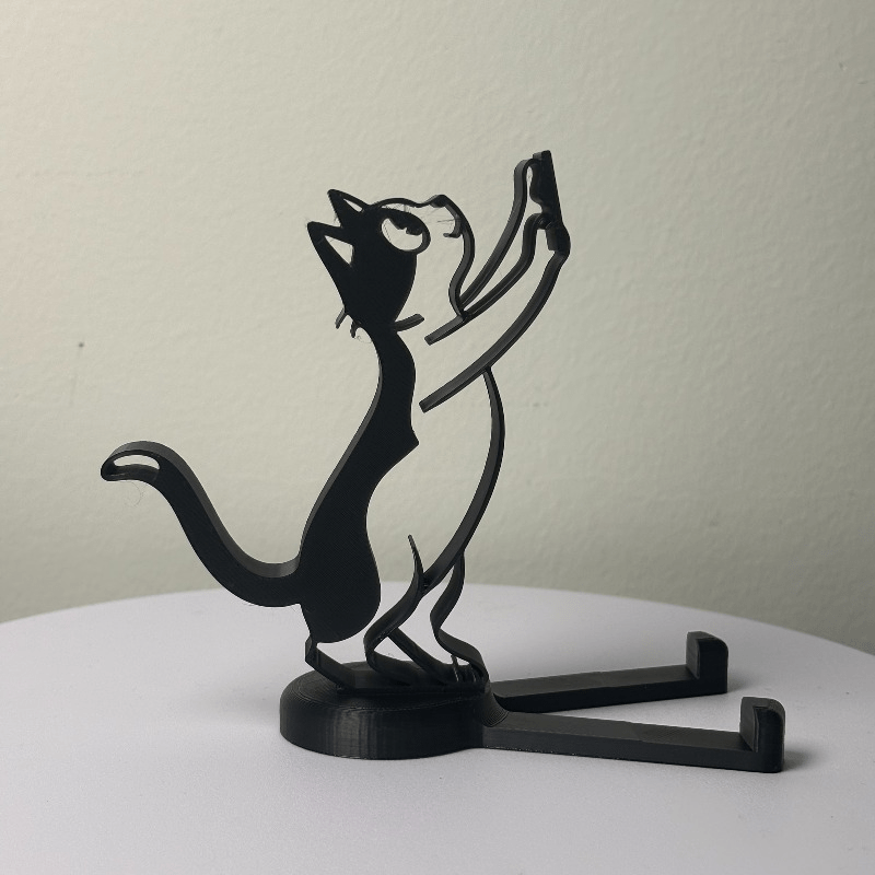 추상적인 속이 빈 라인 고양이 모양 휴대폰 거치대 미니 - Essential Tablet Accessories 리뷰 및 가격