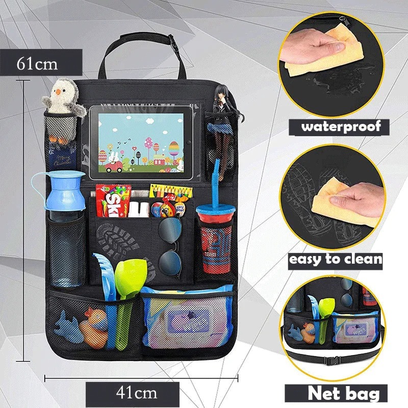 다용도 옥스포드 원단 차량용 시트백 정리함, 태블릿 홀 - Tablet Accessories Bag 리뷰 및 가격