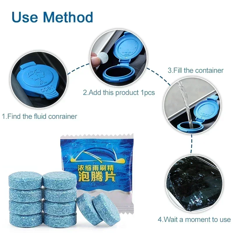 2/100개입 자동차 앞 유리 세정제 자동차 발포 타블 - Tablet Accessories For Car 리뷰 및 가격