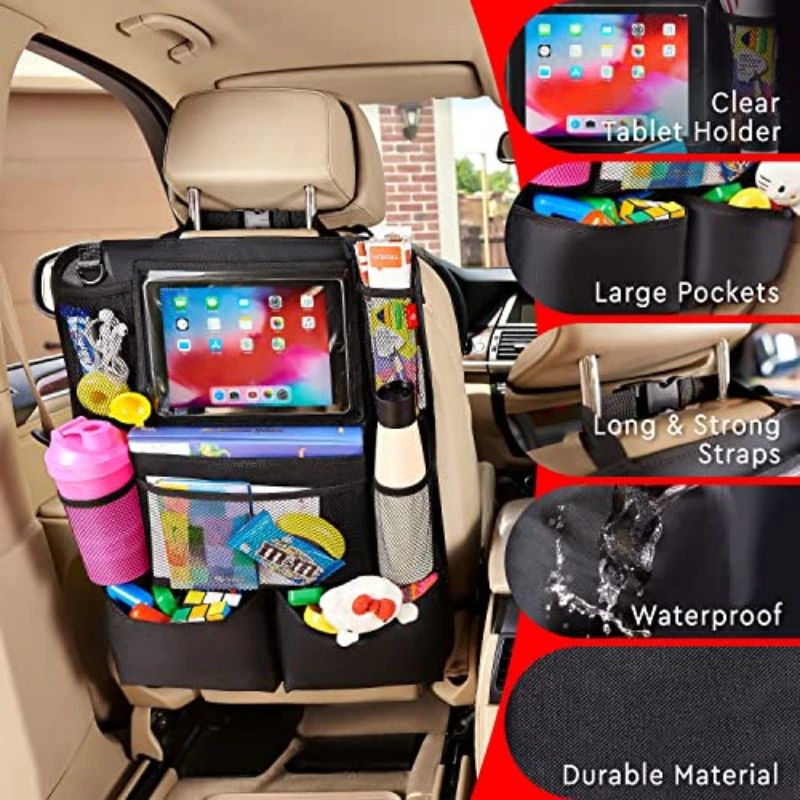 다용도 옥스포드 원단 차량용 시트백 정리함, 태블릿 홀 - Tablet Accessories Bag 리뷰 및 가격