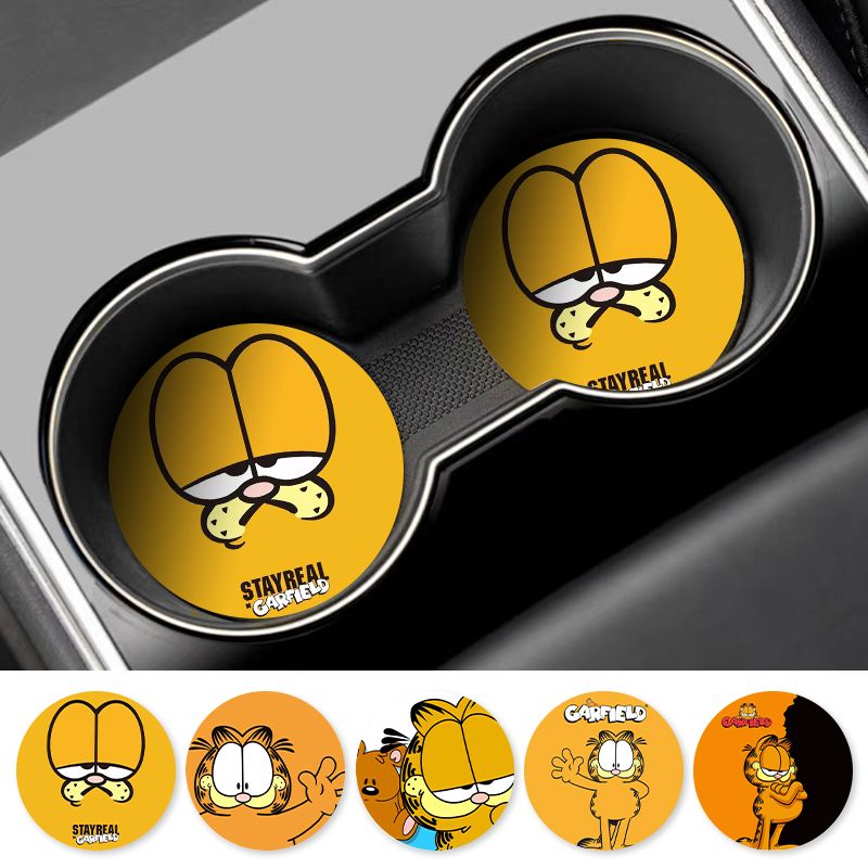 만화 가필드 자동차 컵 코스터 범용 미끄럼 방지 자동차 - Tablet Accessories For Car 리뷰 및 가격