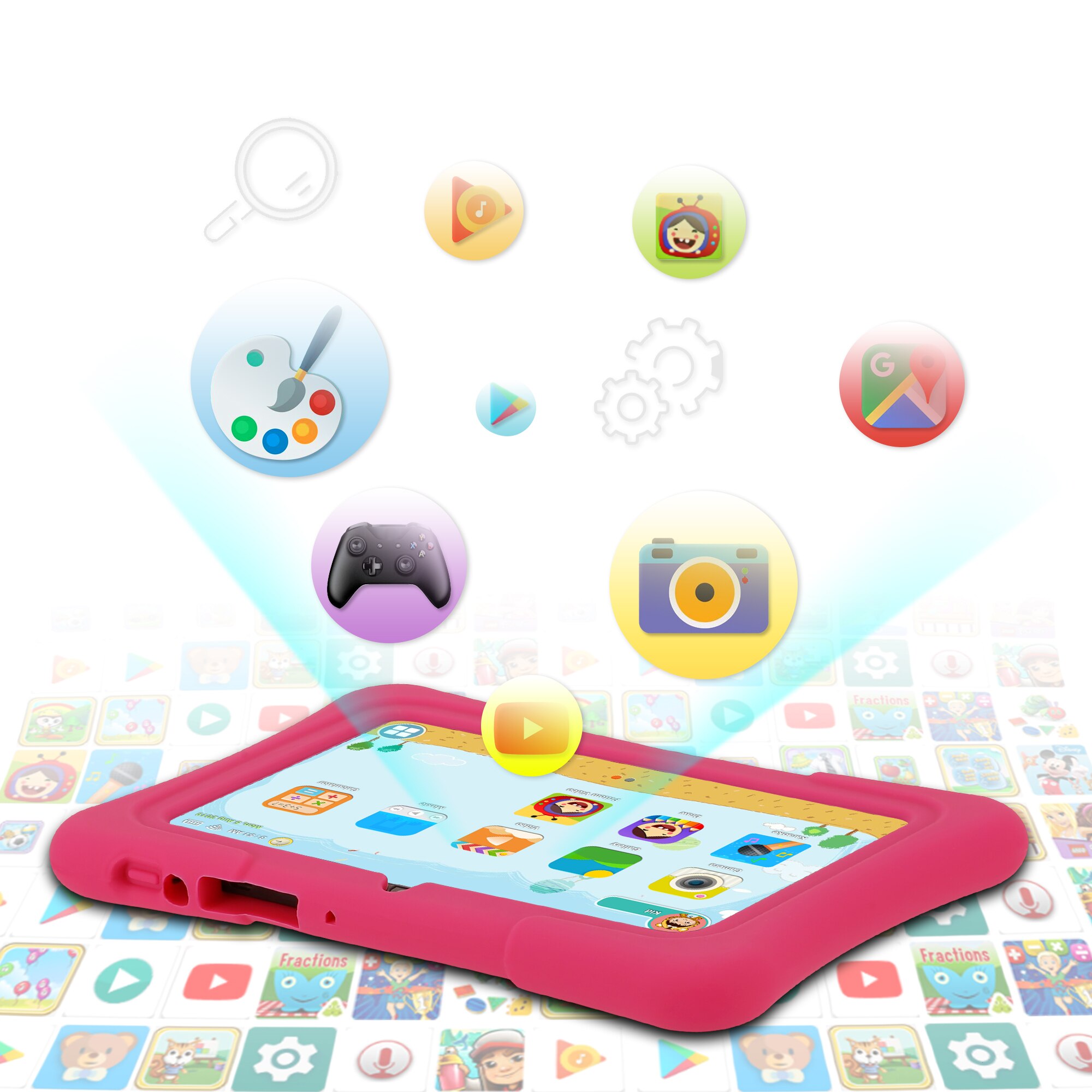프리톰 7인치 키즈 태블릿 쿼드 코어 안드로이드 13  - Kids Tablet With Accessories 리뷰 및 가격