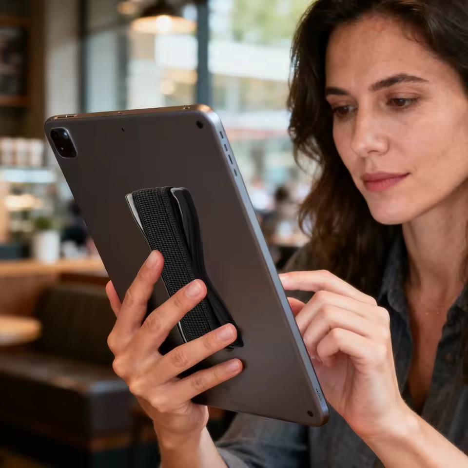휴대폰 그립 탄성 스트랩, 블랙 베이스 포함, 스마트폰 - Essential Tablet Accessories 리뷰 및 가격