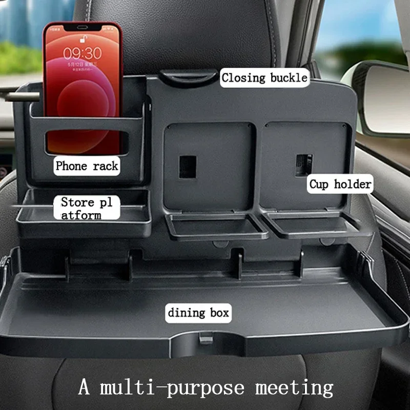 자동차 뒷좌석 접이식 식탁 - 컵홀더가 있는 대용량 차 - Tablet Accessories For Car 리뷰 및 가격